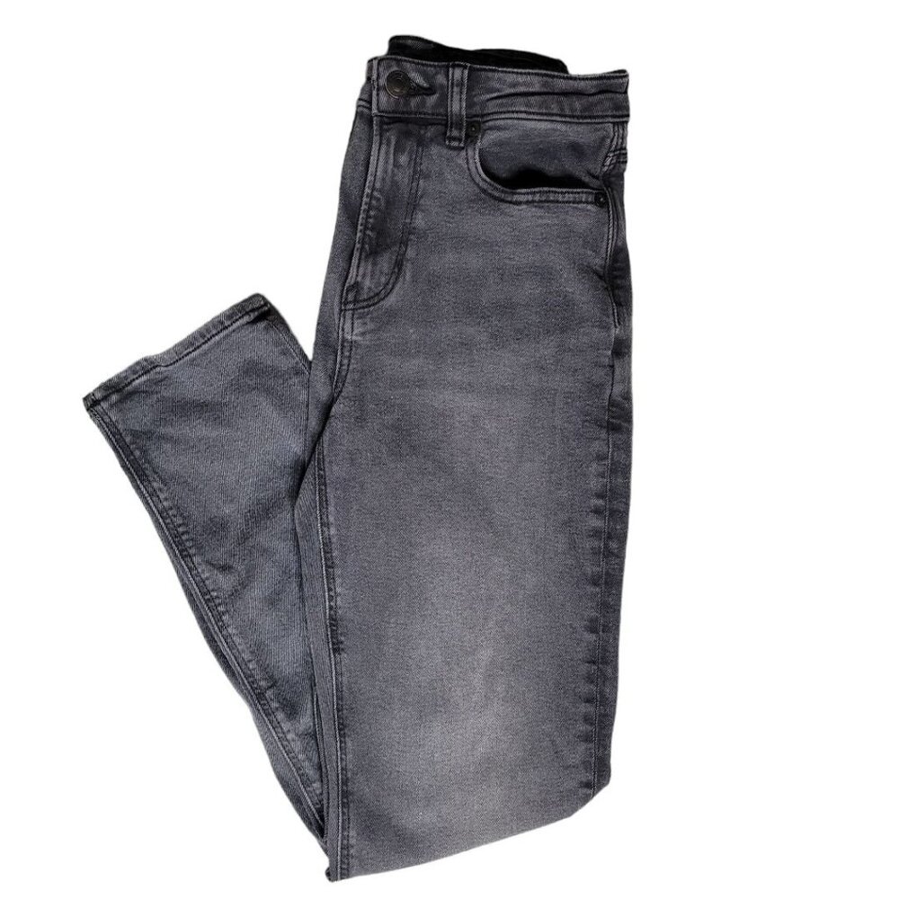 American‎ Eagle Outfitters Gray Jeans Womens 2 Short Stretch Pants Small Dark